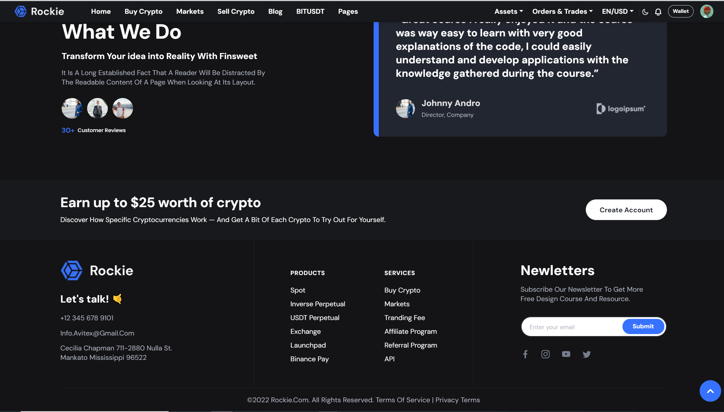 六首页加密货币交易所Web前端ReactJS网站模板 六首页加密货币交易所前端ReactJS网站模板