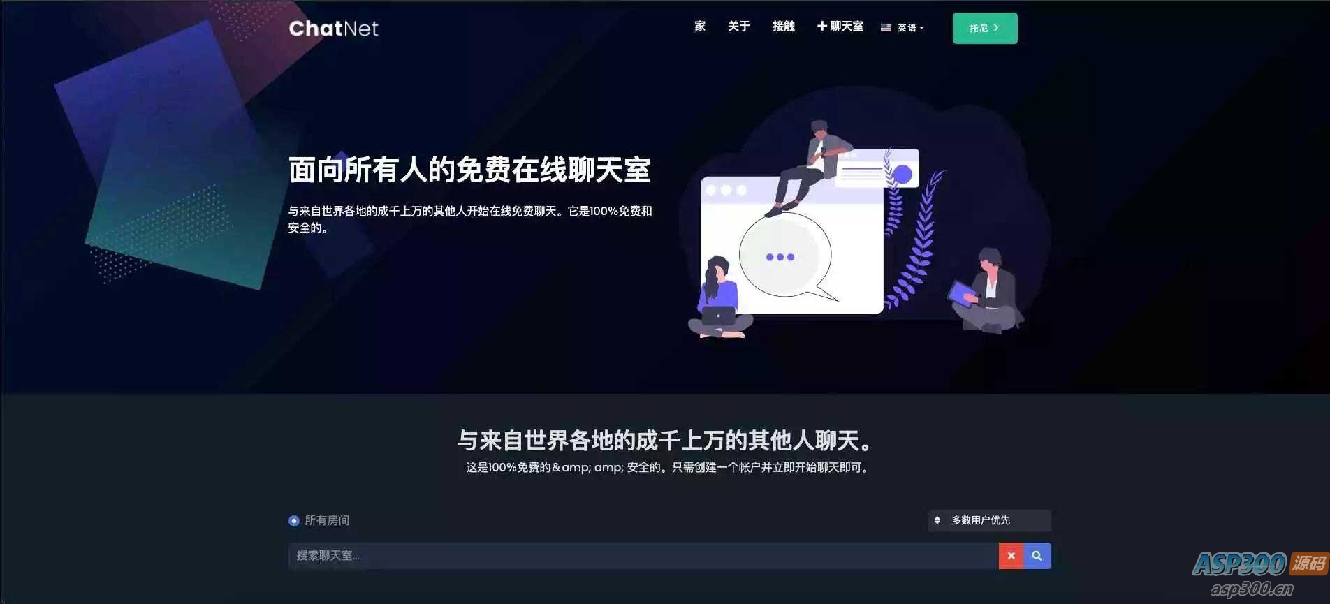 2024 ChatNet多用户在线聊天室源码  免授权版